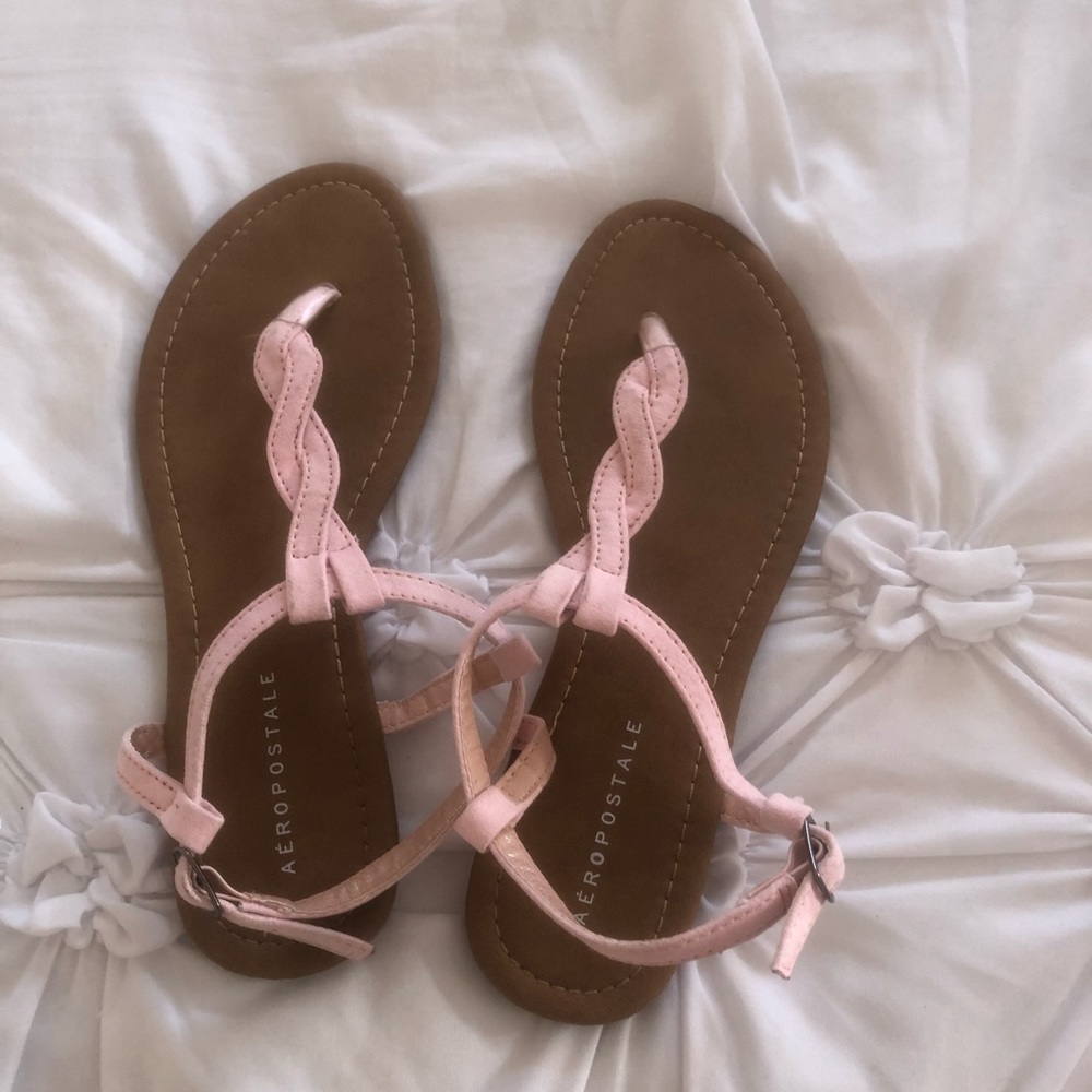 Pink sandals from Aeropostale